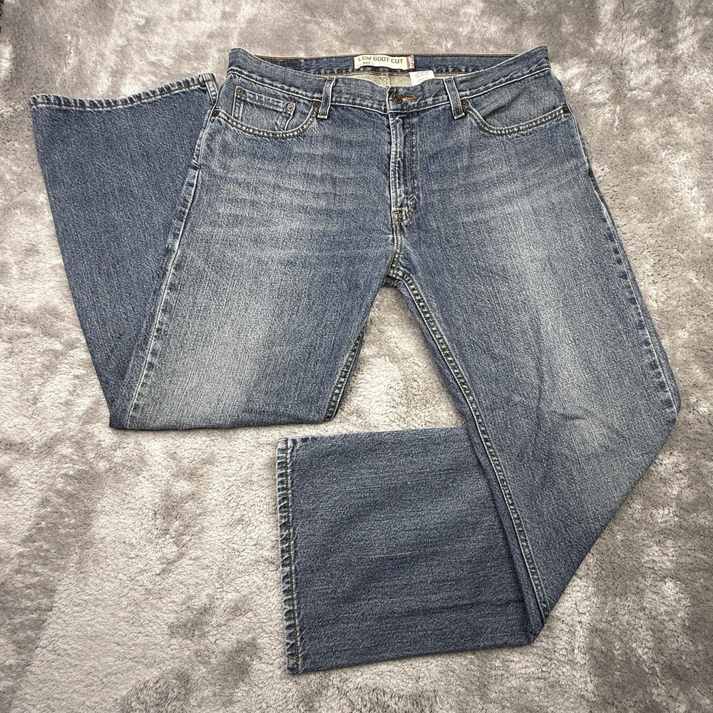 Levi's 527 Vintage Y2K Low Boot Cut Jeans Mens 36x30 Light Wash Blue Denim